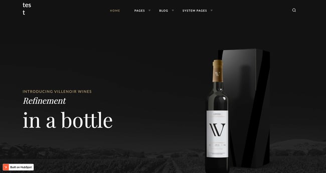 restaurant website templates: villenoir 